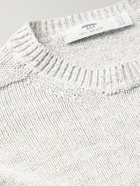 INIS MEÁIN - Slim-Fit Mélange Linen Sweater - Gray