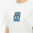 Pass~Port Men's Vase Embroidery T-Shirt in Ash Heather