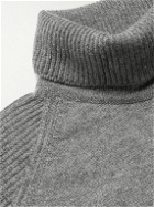 Johnstons of Elgin - Ribbed Cashmere Rollneck Sweater - Gray