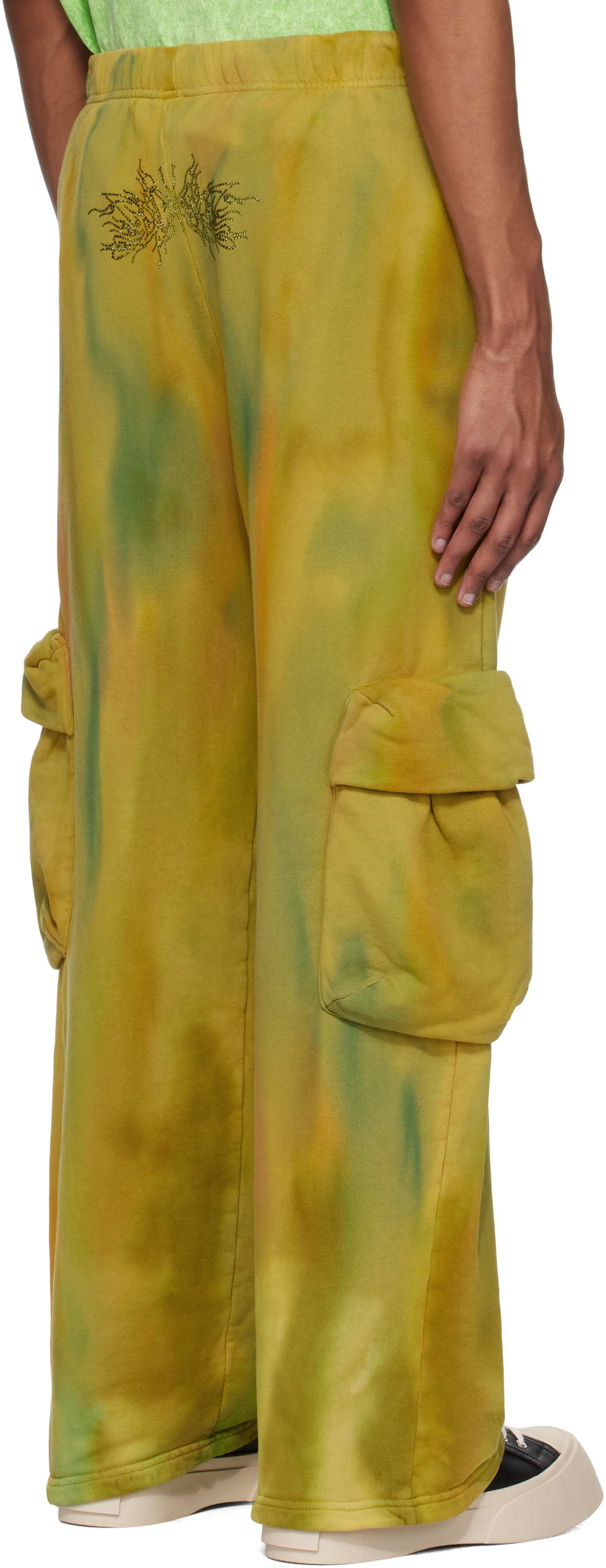 Collina Strada Yellow Deadstock Cotton Cargo Sweatpants