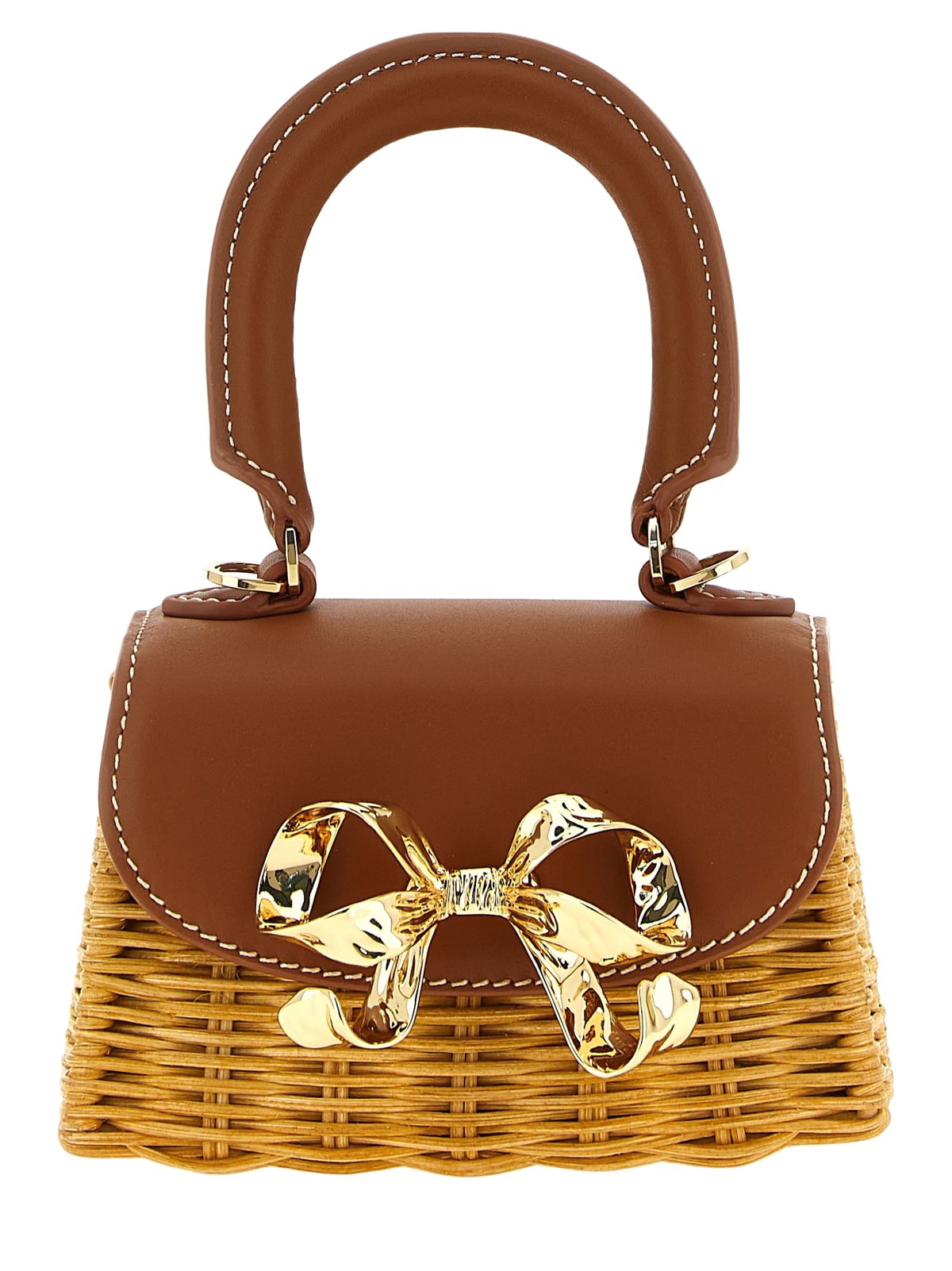 SELF-PORTRAIT Micro Crystal Embroidery Top Handle Bag Self