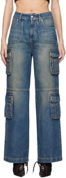 MISBHV Blue Cargo Jeans