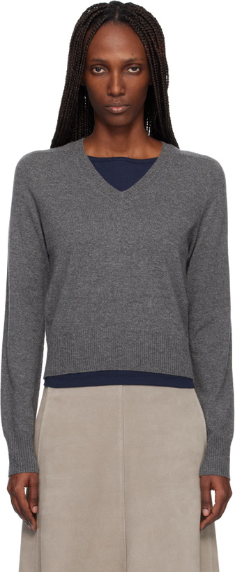 Photo: arch4 Gray Boston V-Neck Sweater