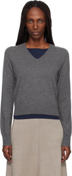 arch4 Gray Boston V-Neck Sweater