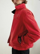 Cherry Los Angeles - Sun Faded Padded Denim Chore Jacket - Red
