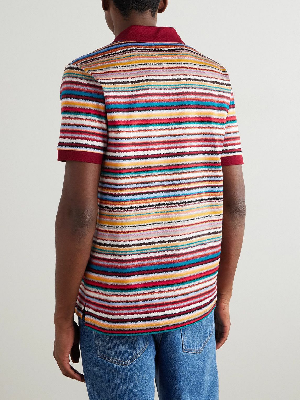 Paul Smith - Striped Cotton Polo Shirt - Red