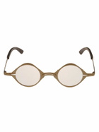 RIGARDS Leather Detail Round Glasses