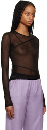 TOM FORD Black Transparent Long Sleeve T-Shirt