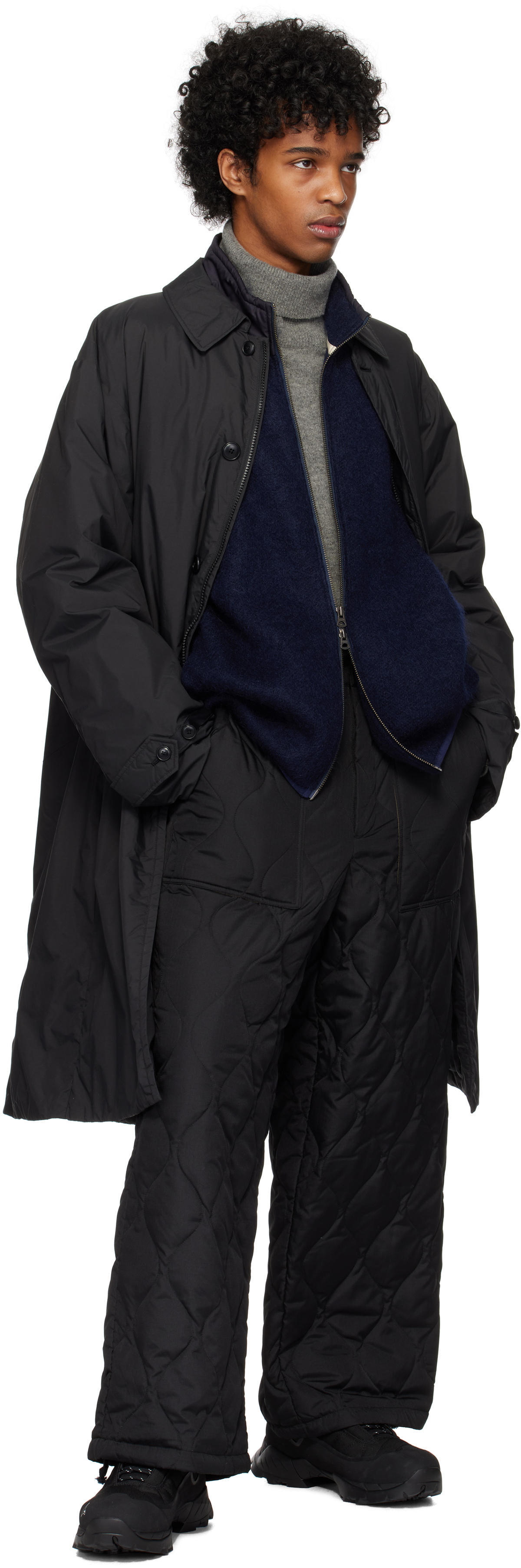 NANGA Black Bal Collar Down Jacket