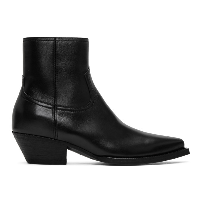 Photo: Saint Laurent Black Lukas Zip Boots