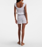 Anna Kosturova Deauville crochet cotton shorts
