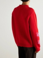 A Kind Of Guise - Floral-Jacquard Wool Sweater - Red