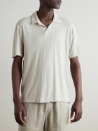 James Perse - Open-Collar Cotton-Jersey Polo Shirt - Gray