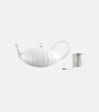 Georg Jensen Bernadotte porcelain teapot by Sigvard Bernadotte