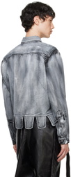 Juntae Kim Black Square Petal Corset Shirt