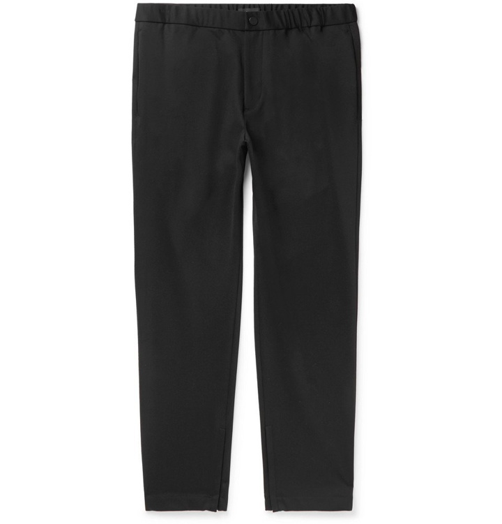 Photo: Theory - Black Terrance Tapered Ponte Trousers - Black