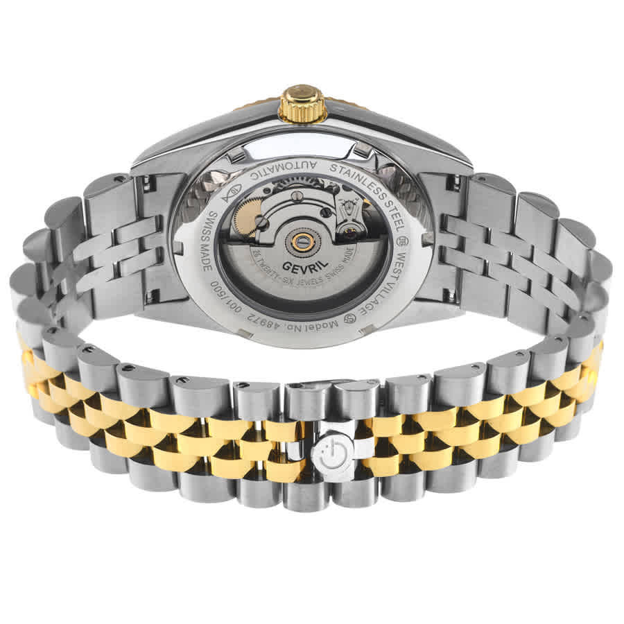 Gevril West Village Automatic Black Dial Mens Watch 48972B