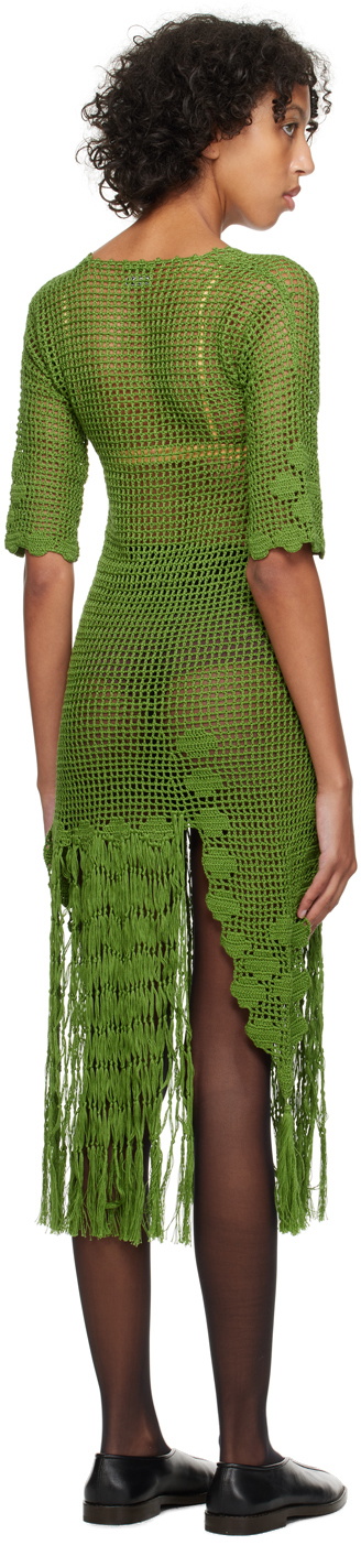 Bode Green Flint Midi Dress