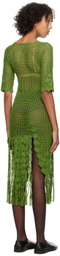 Bode Green Flint Midi Dress
