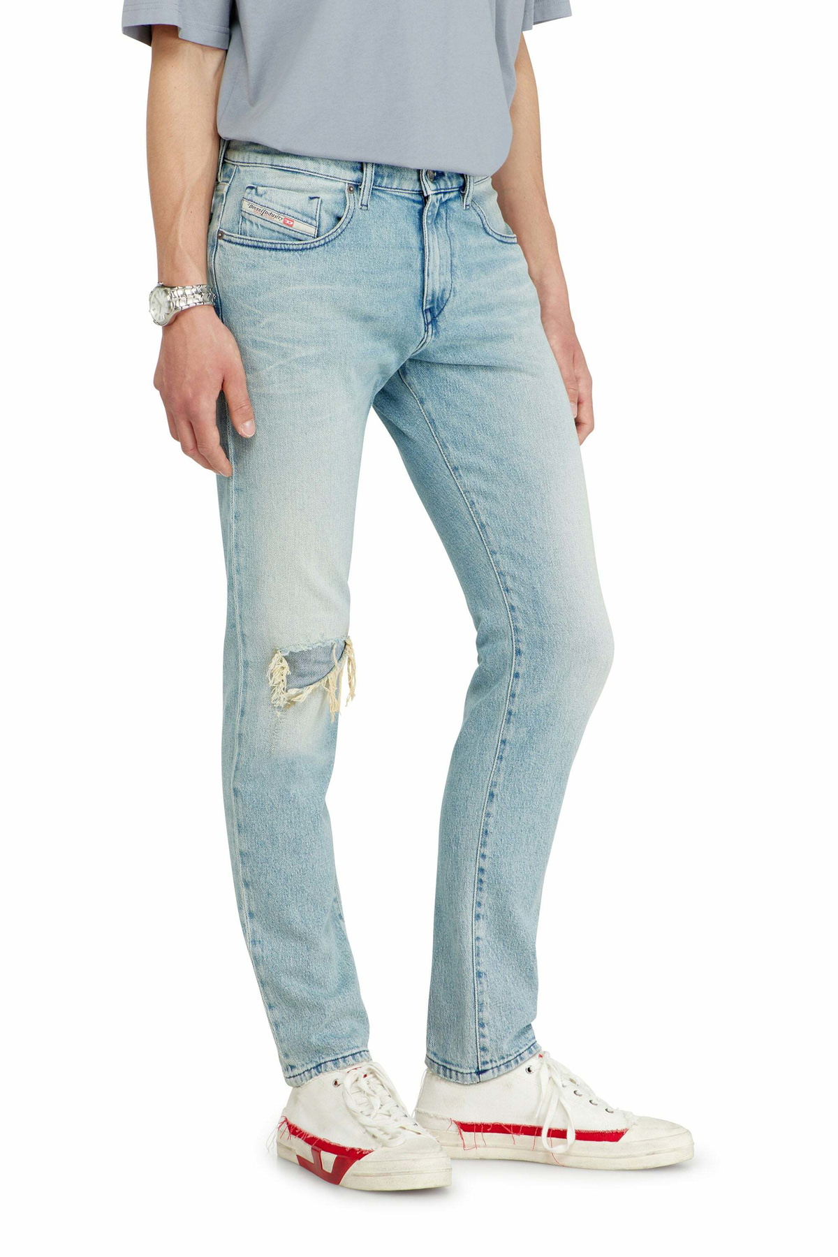 Diesel Slim Jeans Regular Waist 2019 D-Strukt - Jeans Mens in Blue