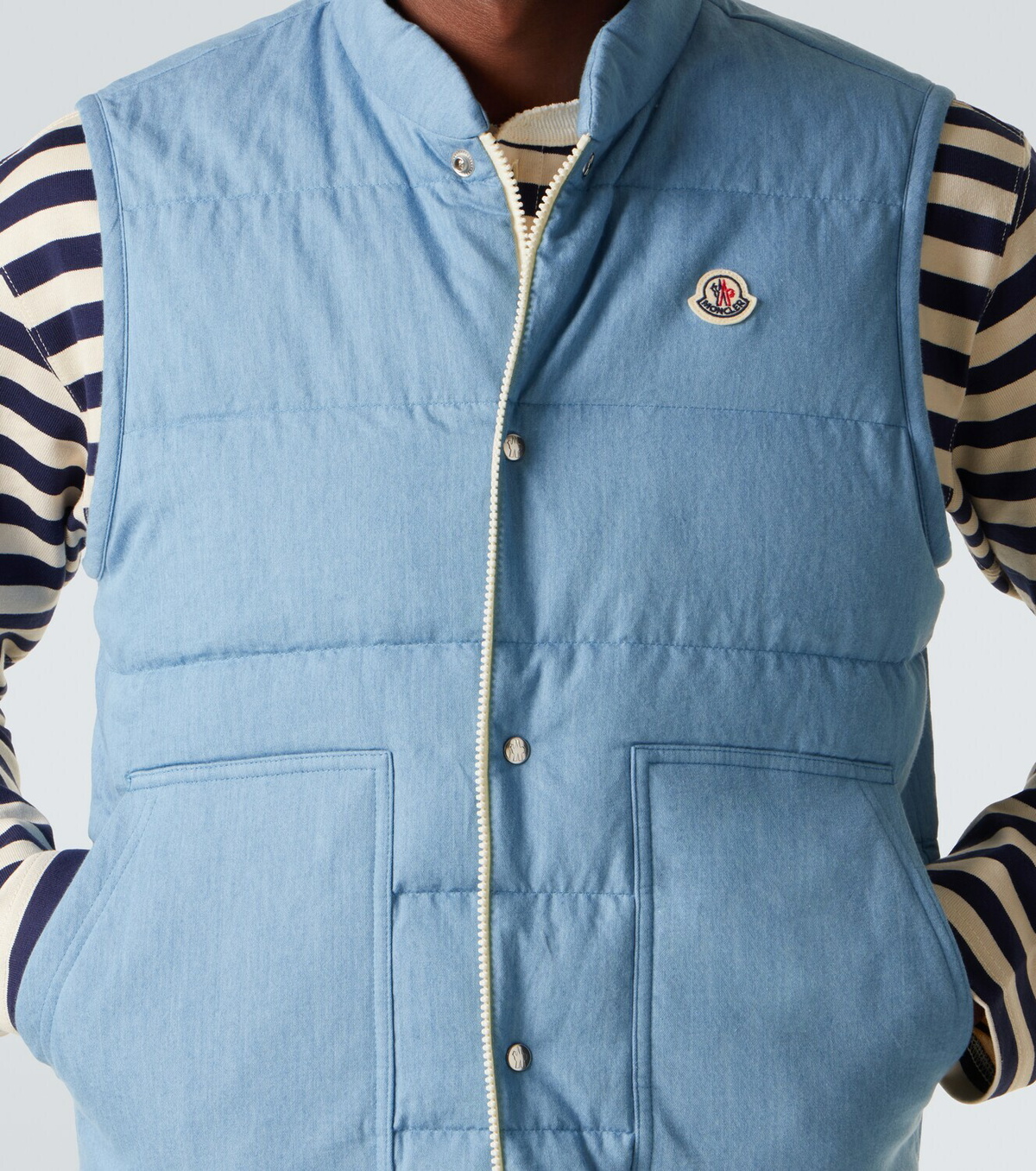 Moncler Heceta denim down vest