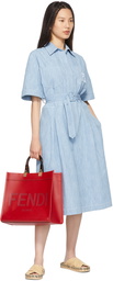 Fendi Blue Chambray 'Forever Fendi' Jumpsuit