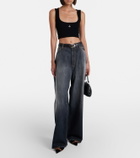Vivienne Westwood Orb ribbed-knit jersey crop top