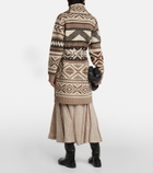 Polo Ralph Lauren Printed wool-blend wrap cardigan