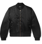 Balenciaga - Oversized Embroidered Satin Bomber Jacket - Men - Black