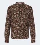Moncler Floral cotton corduroy shirt