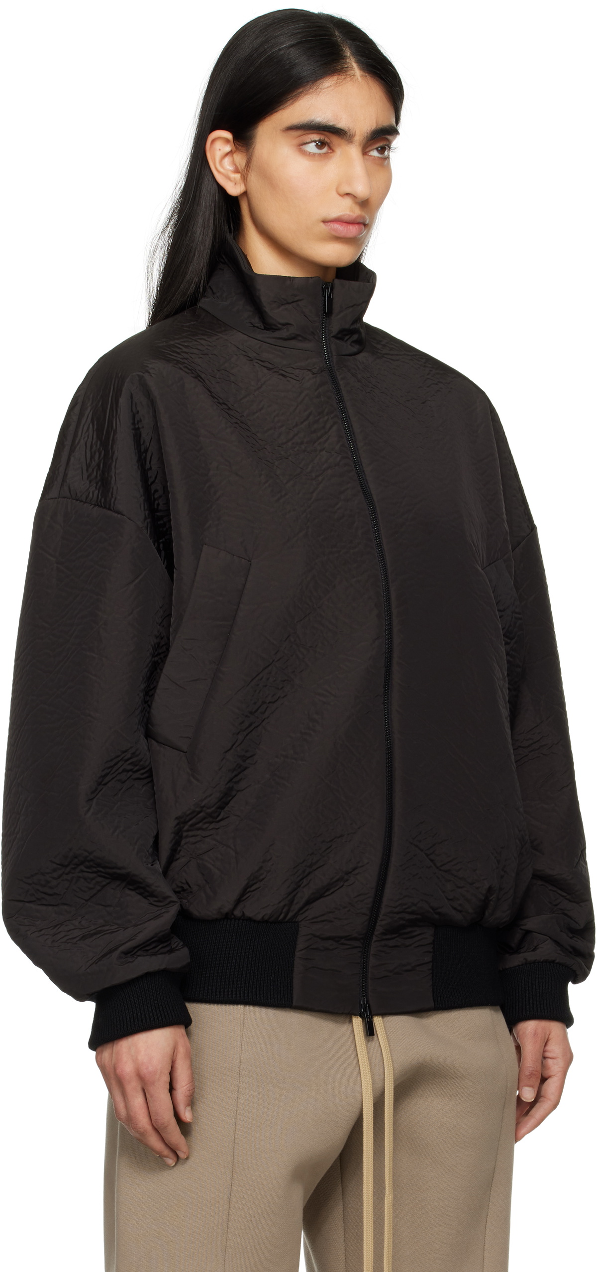 Fear of God Black Textured Track Jacket