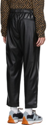 Nanushka Black Vegan Leather Gabe Trousers