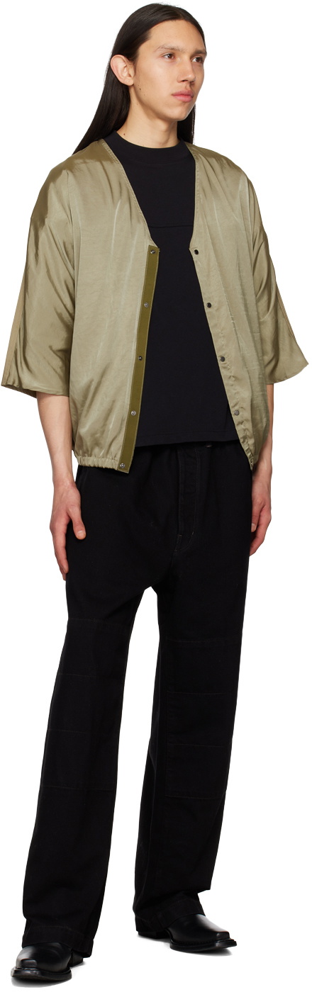 rito structure Black Big Shoulder T-Shirt