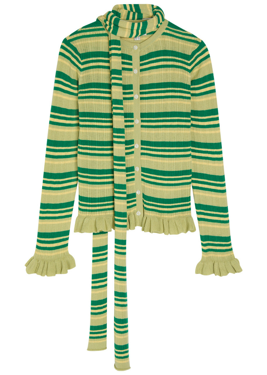 Damson Madder Anelis Cotton and Merino Wool-blend Cardigan Multicoloured