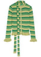 Damson Madder Anelis Cotton and Merino Wool-blend Cardigan Multicoloured