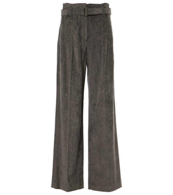 Photo: Brunello Cucinelli High-rise cotton tapered pants