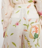 Agua by Agua Bendita Piñon Marina linen wide-leg pants