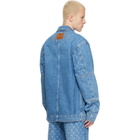 Marine Serre Blue Denim Trucker Jacket