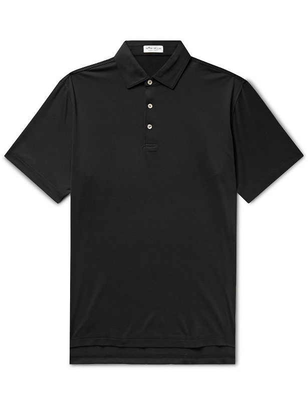 Photo: Peter Millar - Tech-Jersey Golf Polo Shirt - Black