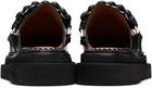 Toga Virilis Black Hard Leather Slip-on Loafers