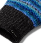 Paul Smith - Striped Wool Gloves - Blue