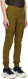 Balmain Khaki Paneled Lounge Pants