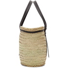 Loewe Beige and Black Basket Tote