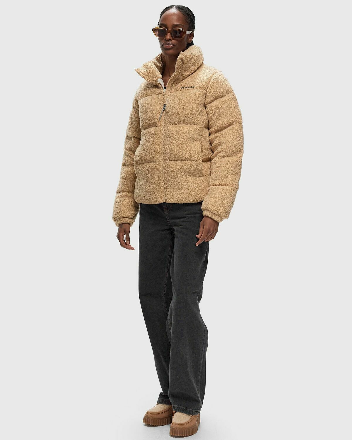 Columbia Puffect Sherpa Jacket Brown Down & Puffer Jackets Columbia