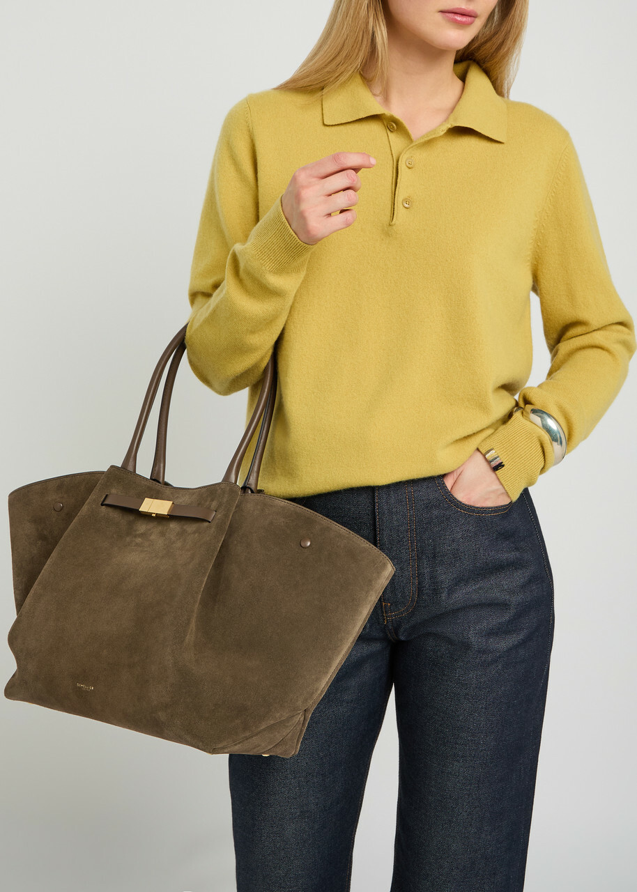 Demellier The New York Grained Leather Tote bag - Dark Brown - One Size