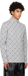 Casablanca Silver 'Le Monogramme' Turtleneck