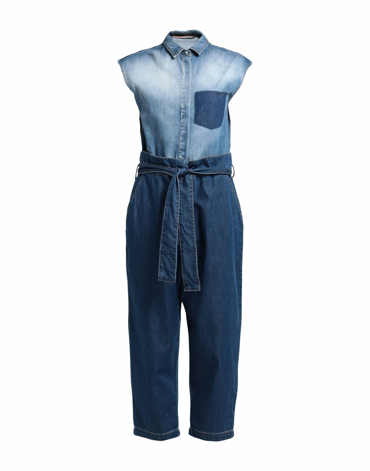 Manila Grace Womens Jumpsuit in Blue