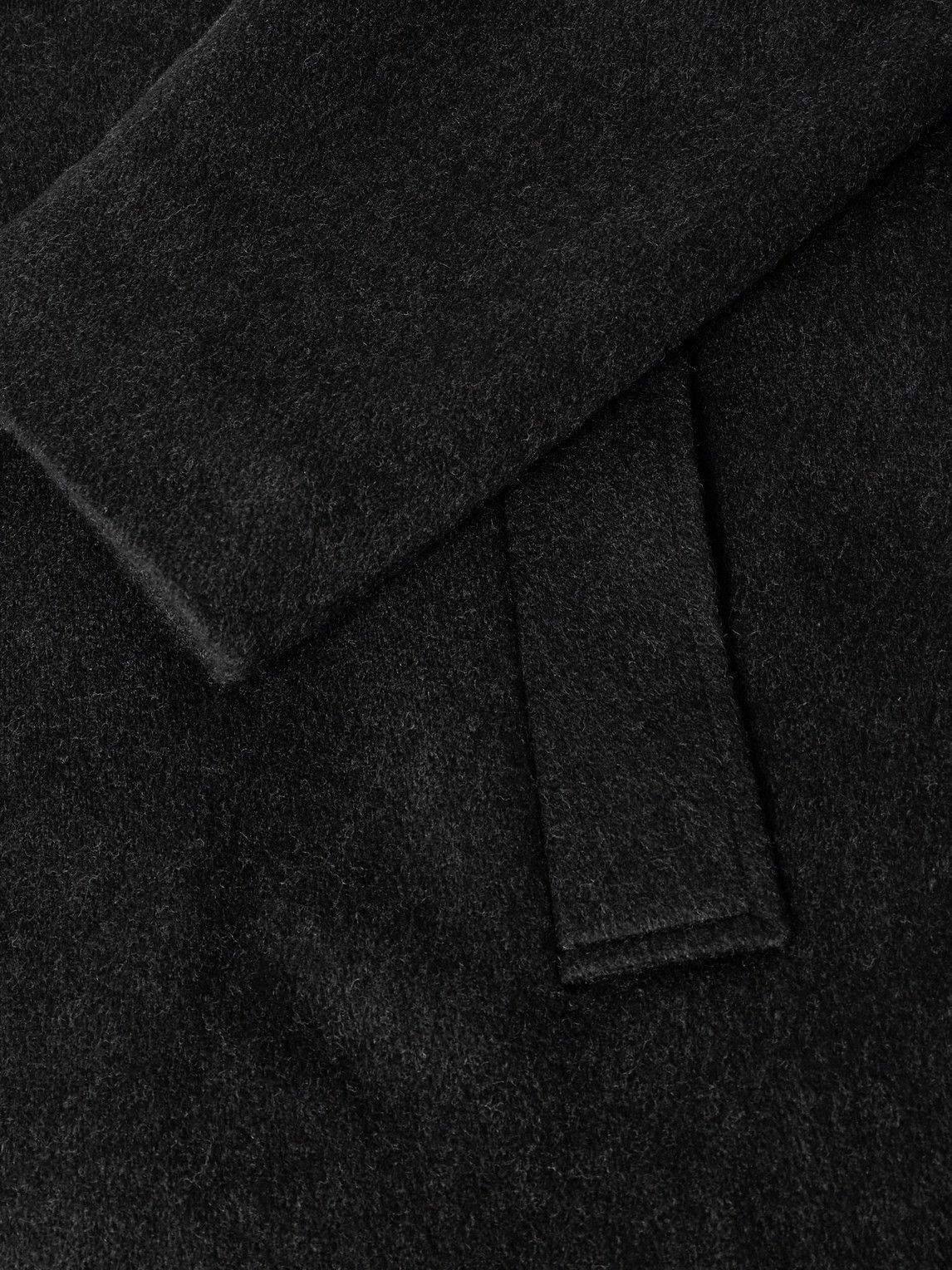 Nili Lotan - Bennett Double-Breasted Brushed-Wool Coat - Black