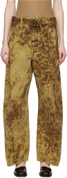 LEMAIRE Brown Twisted Belted Jeans