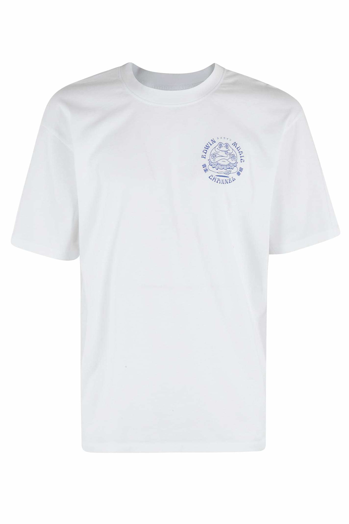 Tシャツ・カットソー EDWIN Men T-shirt White I035028 0267 Edwin Men's Quarter Stripe T-Shirt in Beige/Red/White Edwin